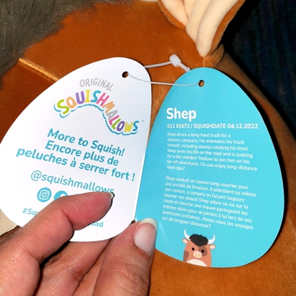 Squishmallows 11" Shep the Brown Spotted Bull Cow 2023 KELLYTOY NWT - Picture 10 of 10